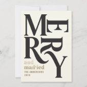 Zwarte en crèmekleurige  kerst aankondiging (Voorkant)