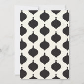 Zwarte en crèmekleurige  kerst aankondiging (Achterkant)