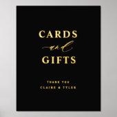 Zwarte en echte Folie Kaarten en cadeaubonnen Folie Afdrukken (Voorkant)