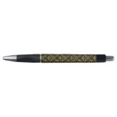 Zwarte en Faux Gold Floral Damaskers Pen (Voorkant)