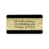 Zwarte en Faux Gold Foil Etiket (Voorkant)