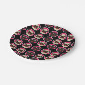 Zwarte en Fawn Pug Head Birthday Party Papieren Bordje (Gekanteld)