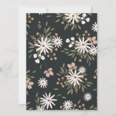 Zwarte en florale Birthday-kaart met uw foto (Achterkant)