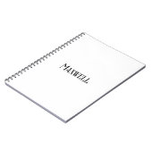 Zwarte en gedurfde typografie achternaam notitieboek (Linkerzijde)