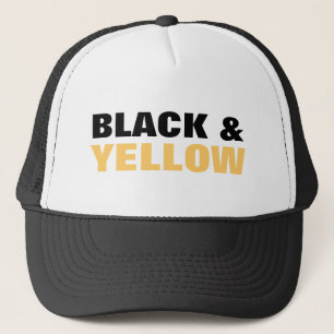 ZWARTE EN GEEL TRUCKER PET