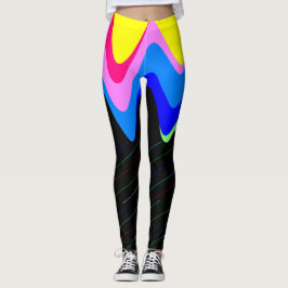 Zwarte en gekleurde leggings