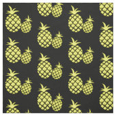 Zwarte en gele ananas stof (Swatch)