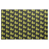Zwarte en gele ananas stof (Fat Quarter)