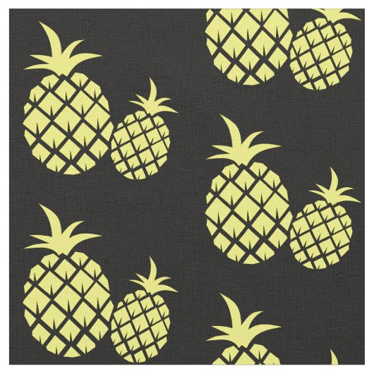 Zwarte en gele ananas stof (Close Up)