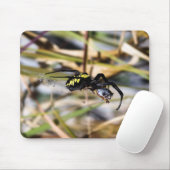 Zwarte en Gele Argiope Garden Spider Mousepad Muismat (Met muis)