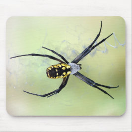 Zwarte en Gele Argiope Garden Spider Mousepad Muismat