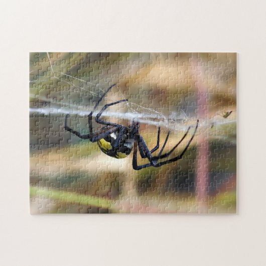 Zwarte en gele Argiope Garden Spider Puzzle Legpuzzel (Horizontaal)