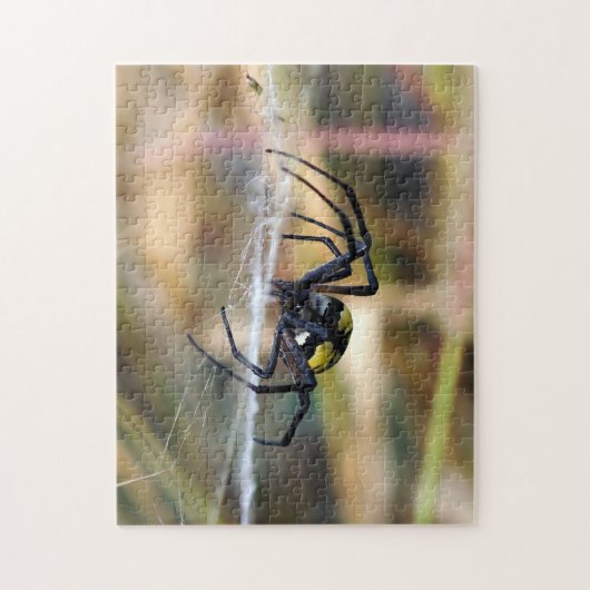 Zwarte en gele Argiope Garden Spider Puzzle Legpuzzel (Verticaal)