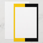 Zwarte en gele banketbakkerij briefpapier (Voorkant / Achterkant)