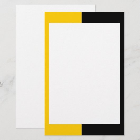 Zwarte en gele banketbakkerij briefpapier (Voorkant / Achterkant)