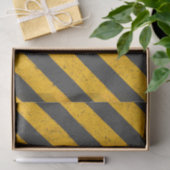 Zwarte en gele bouwzone tissuepapier (Geschenk)