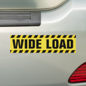 Zwarte en gele brede lading bumpersticker (Op auto)