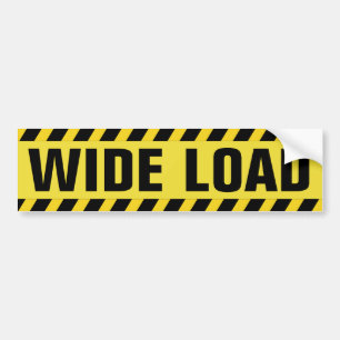 Zwarte en gele brede lading bumpersticker