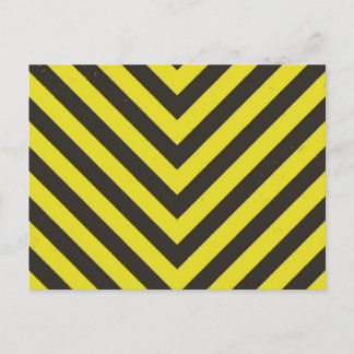 Zwarte en gele Chevron Pattern Briefkaart