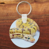 Zwarte en gele doorsnede 2 sleutelhanger (Voorkant)