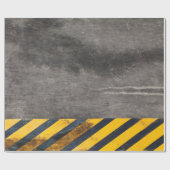 zwarte en gele gevarenlijnen cadeaupapier (Vlak)