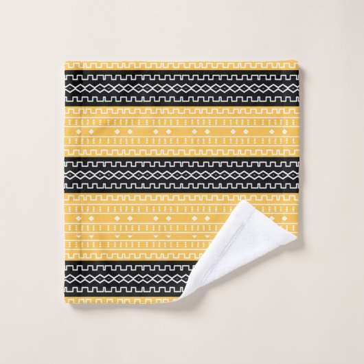 Zwarte en gele keukendoekset voor moderne muddoek bad handdoek (Wasdoekje)