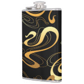 Zwarte en gele klassieke kolf heupfles (Links)