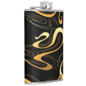 Zwarte en gele klassieke kolf heupfles (Rechts)