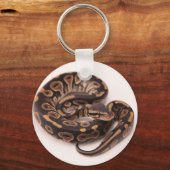 Zwarte en gele kogelpython sleutelhanger (Voorkant)