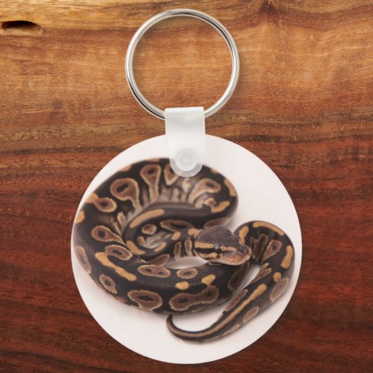 Zwarte en gele kogelpython sleutelhanger (Voorkant)