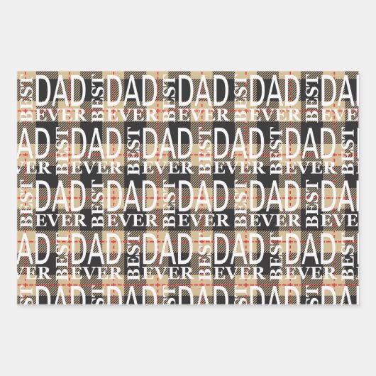 Zwarte en gele Lumberjack check vaders day set Inpakpapier Vel (Voorkant 2)