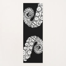 Zwarte en gele octopus tentacle Yoga Mat