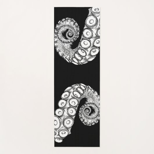 Zwarte en gele octopus tentacle Yoga Mat (Voorkant)