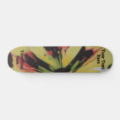 zwarte en gele originele moderne abstracte kunst skateboard (Horizontaal)