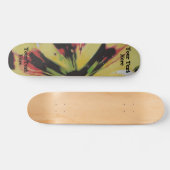 zwarte en gele originele moderne abstracte kunst skateboard (Horizontaal)
