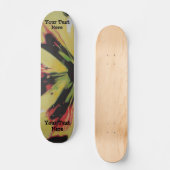 zwarte en gele originele moderne abstracte kunst skateboard (Voorkant)