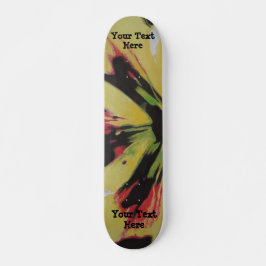zwarte en gele originele moderne abstracte kunst skateboard