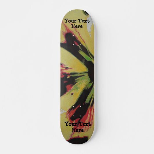 zwarte en gele originele moderne abstracte kunst skateboard (Voorkant)