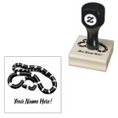 Zwarte en gele slang rubberstempel (Gestempeld)