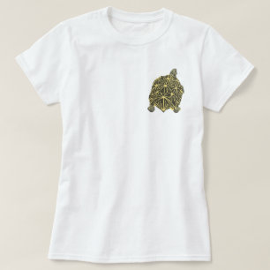 Zwarte en gele Star Tortoise-overhemden T-shirt