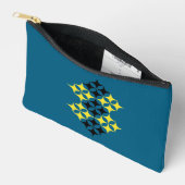 Zwarte en gele sterren groot etui (Open)