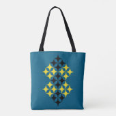 Zwarte en Gele Sterren Tote Bag (Achterkant)