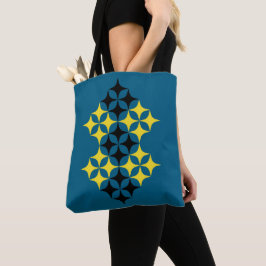 Zwarte en Gele Sterren Tote Bag