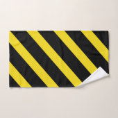 Zwarte en gele strepen bad handdoek (Handdoek)