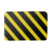 Zwarte en gele strepen badmat (Voorkant)