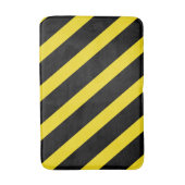 Zwarte en gele strepen badmat (Voorkant Verticaal)