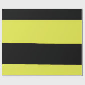 Zwarte en gele strepen cadeaupapier (Vlak)