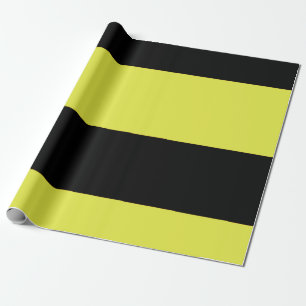 Zwarte en gele strepen cadeaupapier