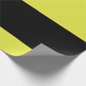 Zwarte en gele strepen cadeaupapier (Hoek)