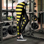 Zwarte en gele strepen leggings<br><div class="desc">Het ontwerp van de "zwarte en gele Stripes"-leggings is voorzien van vetgedrukte, afwisselende strepen van zwart en geel die een opvallend en opvallend patroon creëer. De kleuren met een hoog contrast maken deze leggings ideaal voor het toevoegen van een pop kleur aan elke outfit, terwijl het strakke, comfortabele weefsel een...</div>
